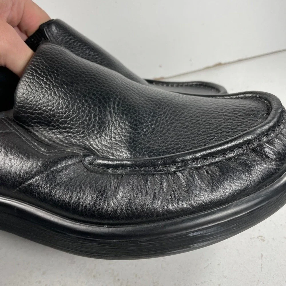 SAS Side Gore Loafers Mens Size 11 Wide Black Leather Orthotic Slip On Comfort
